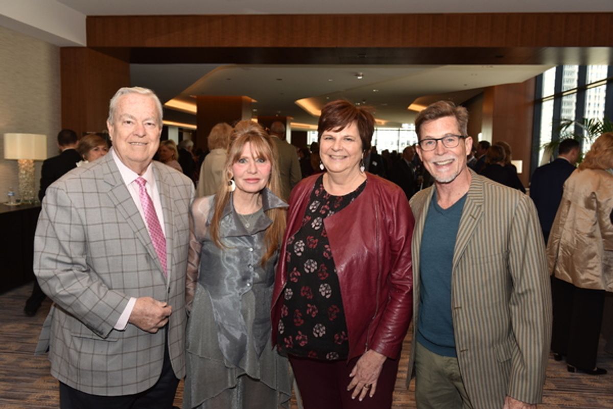 (L to R) Porchlight Music Theatre 25th Anniversary Committee Chairs:  Bill Kurtis, Donna La Pietra, Deann and Rick Bayless at 
