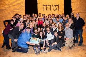 Joel Grey & The company of Fiddler on the Roof in Yiddish Photo