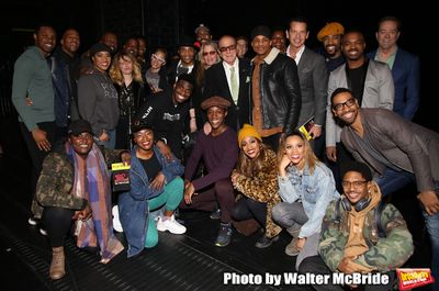 Danielle Brooks, Natasha Lyonne, Dascha Polanco and Clive Davis with the cast and cre Photo