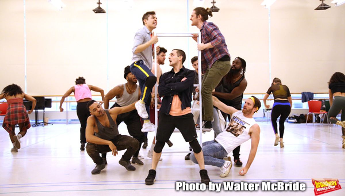 Nick Martinez, Wesley Taylor and Kaleb Wells with cast  at 