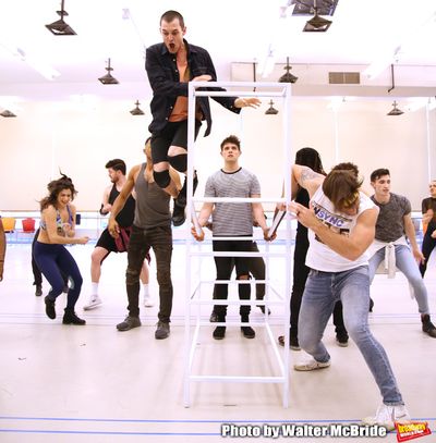 Wesley Taylor and Casey Cott with cast  Photo