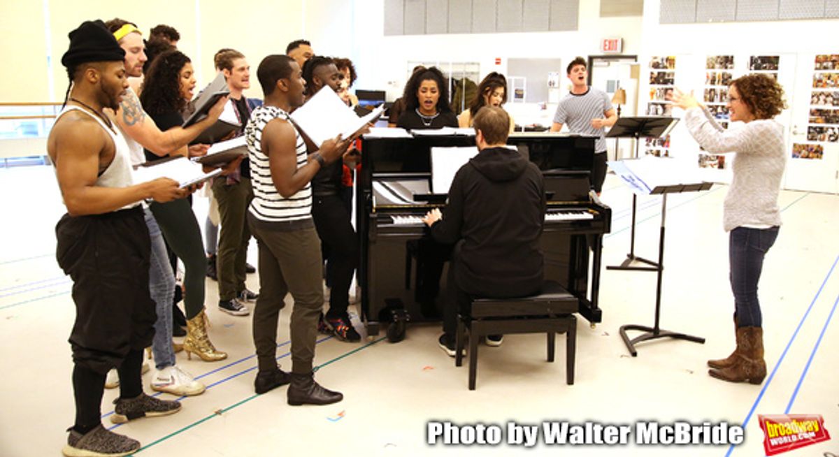 Casey Cott with cast  at 