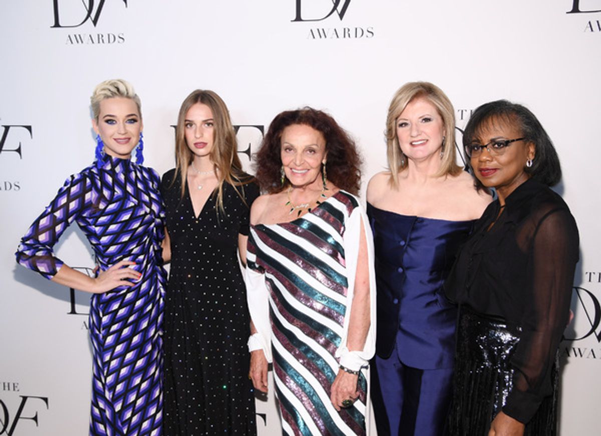 Katy Perry, Talita von Furstenberg, Diane von Furstenberg, Arianna Huffington and Anita Hill  at 