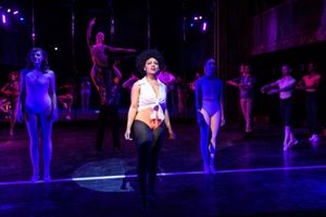 Erica Evans as Shelia Bryant, Aalon Daeja Smith as Maggie Winslow and Liz Conway as Bebe Benzenheimer in A CHORUS LINE from Porchlight Music Theatre
@ BroadwayWorld Erica Evans as Shelia Bryant, Aalon Daeja Smith as Maggie Winslow and Liz Conway as Photo