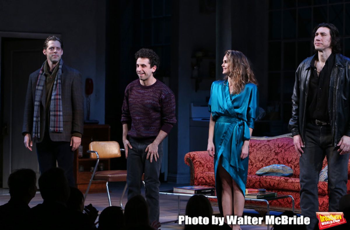 David Furr, Brandon Uranowitz, Keri Russell, Adam Driver at 