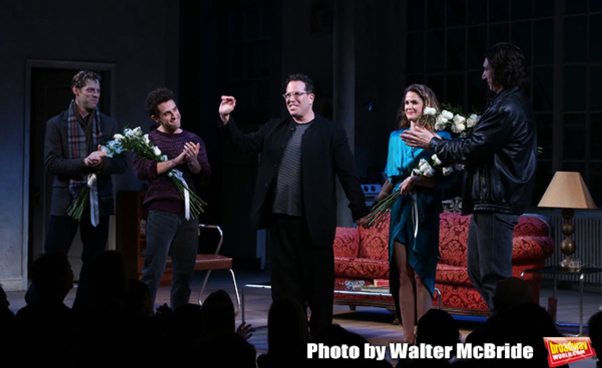 David Furr, Brandon Uranowitz, Michael Mayer, Keri Russell and Adam Driver  at 