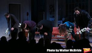 David Furr, Brandon Uranowitz, Michael Mayer, Keri Russell and Adam Driver  Photo