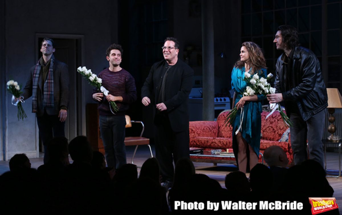 David Furr, Brandon Uranowitz, Michael Mayer, Keri Russell and Adam Driver  at 