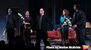 David Furr, Brandon Uranowitz, Michael Mayer, Keri Russell and Adam Driver Photo