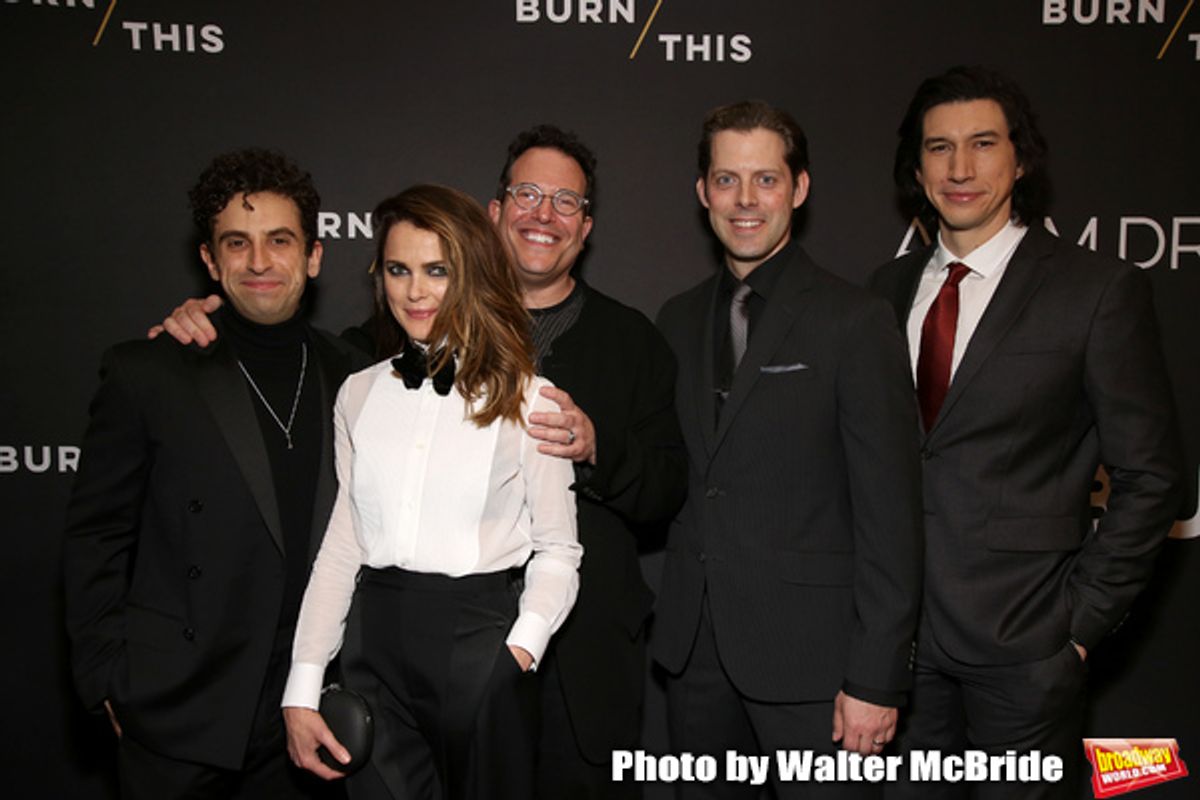 Brandon Uranowitz, Keri Russell, Michael Mayer, David Furr and Adam Driver at 