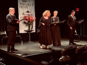 Edward Hibbert, Mary Testa, Laila Robins and Robert Cuccioli Photo