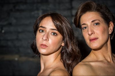 Michaela Shuchman as Chana and Leah Walton as Halina in Arden Theatre Company?s INDEC Photo