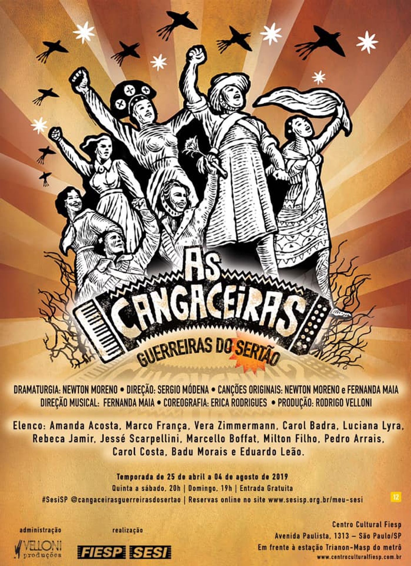 Review: Unpublished Musical AS CANGACEIRAS, GUERREIRAS DO SERTAO (The Cangaceiras, Warriors of Backcountry) Opens at Teatro do SESI-SP  Image