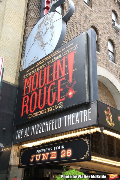 Theatre Marquee unveiling for "Moulin Rouge! The Musical", based on the Baz Luhrmann  Photo