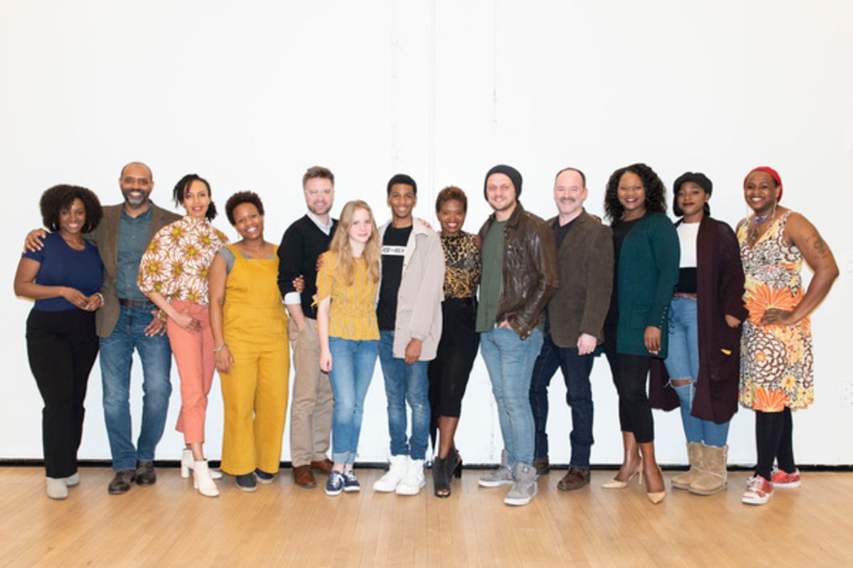 Chris Stampley, Sam Gold, Lynn Nottage, Duncan Sheik, Susan Birkenhead at 