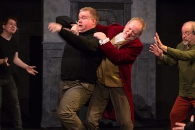 (L to R) TYLER PETTY (Bart), JED SLAUGHTER (Wayne), TIM HOBAN (Phil) and DENNIS ROLLY Photo