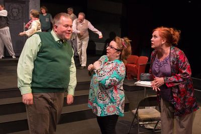 (L to R) JED SLAUGHTER (Wayne), SHELLEIGH-MAIRI FERGUSON (Phil) and STEFFANIE FOSTER  Photo