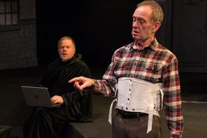 (L to R) JED SLAUGHTER (Wayne) and TIM HOBAN (Phil) from the Lakewood Playhouse Produ Photo