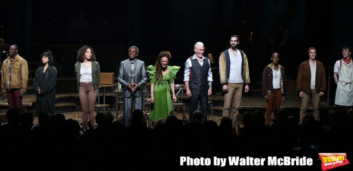 Ahmad Simmons, Eva Noblezada, Afra Hines, Andre De Shields, Amber Gray, Patrick Page, Timothy Hughes, Kimberly Marable and Reeve Carney  at 
