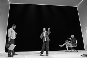 Zak Orth, Laurie Metcalf, John Lithgow Photo