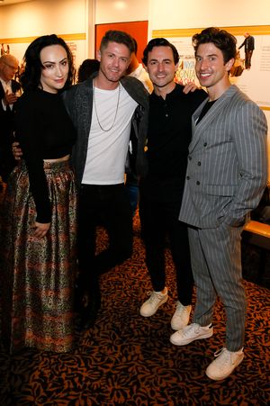 From left, cast member Eden Espinosa, choreographer Spencer Liff and cast members Max Photo