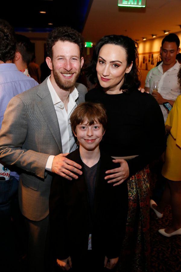 From left, cast members Nick Blaemire, Thatcher Jacobs and Eden Espinosa after the op Photo