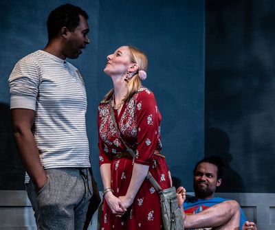 James Creque as Nick - Eileen Earnest as Olive - Andrew Ian Adams as Brian Photo