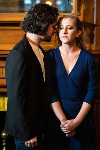 Joseph Michael-Kenneth as Eli and Emily Belvo (Hedda) Photo