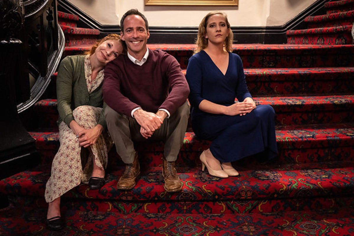 Katrina Stevenson (Julia), Christopher Marshall (George), and Emily Belvo (Hedda) at 