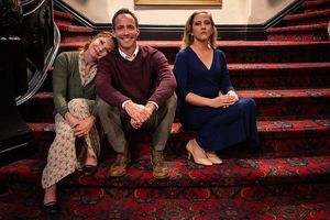 Katrina Stevenson (Julia), Christopher Marshall (George), and Emily Belvo (Hedda) Photo
