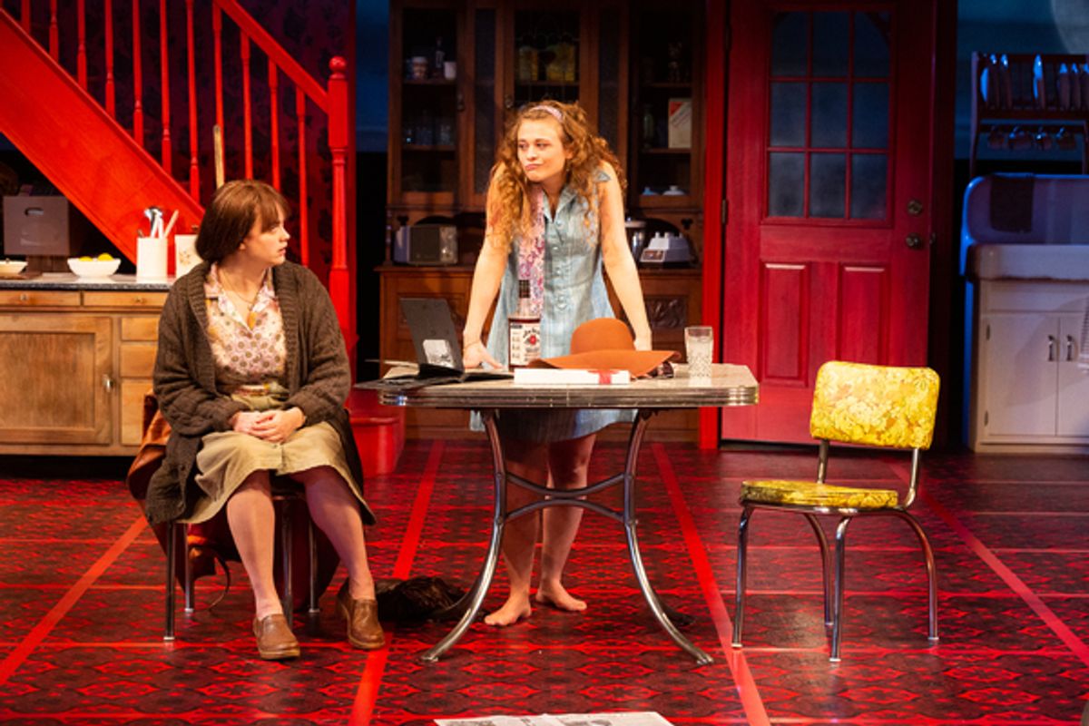 Melissa Pritchett as Lenny Magrath and Skyler Sinclair as Babe Botrelle at 