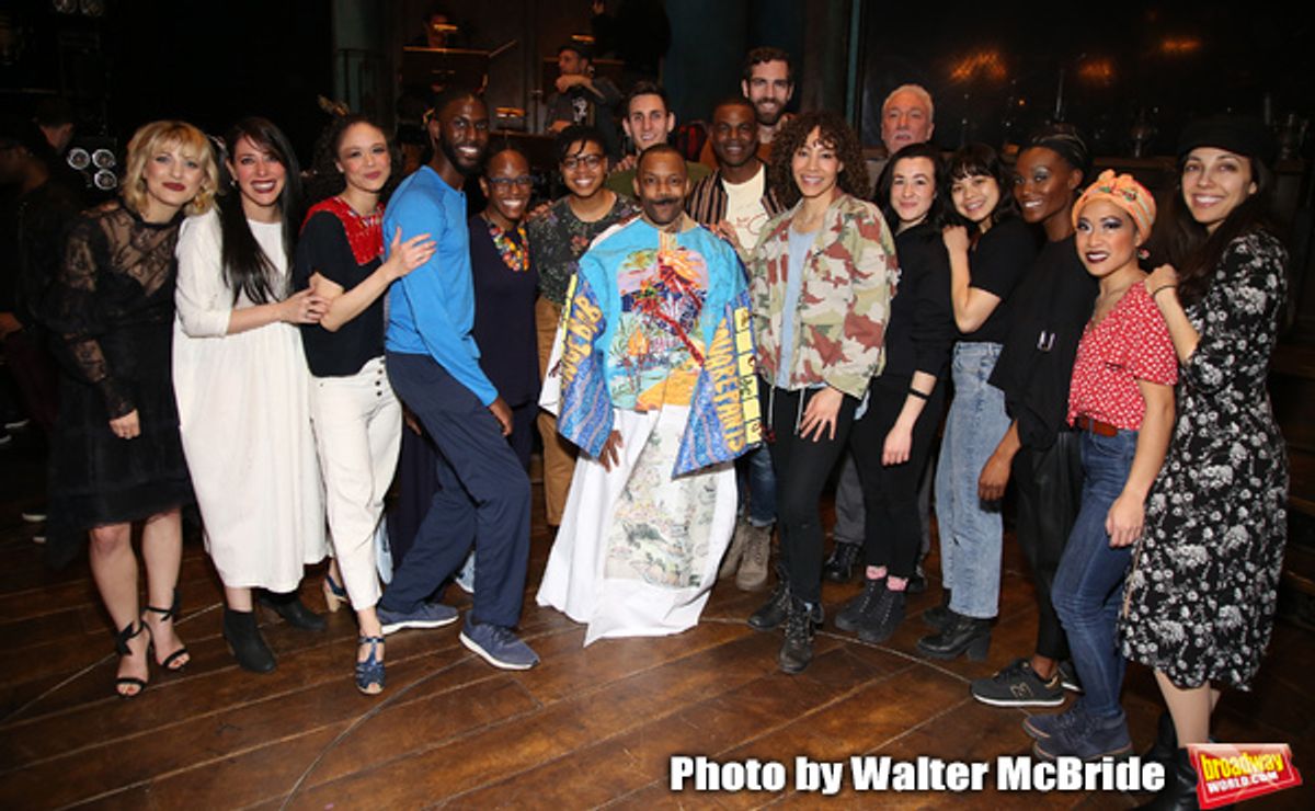 T. Oliver Reid with Anais Mitchell, Rachel Chavkin and the cast at 