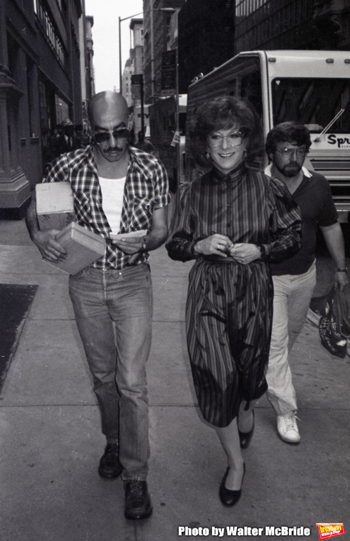 Dustin Hoffman with his hairdresser on the set filming TOOTSIE on June 9, 1982 in New York City.
 at 