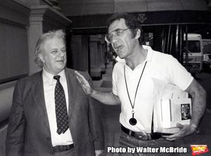 Charles Durning and Sydney Pollack on the set filming TOOTSIE on June 9, 1982 in New  Photo