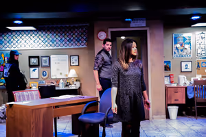 Alex Vinh (Dennis), Ivan Jasso (David), Olivia de Guzman (Gina) @ BroadwayWorld Alex Vinh (Dennis), Ivan Jasso (David), Olivia de Guzman (Gina) Photo