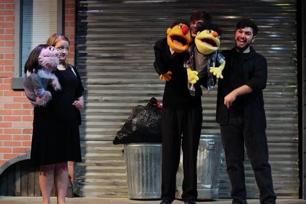 Kimberly Owen (Kate Monster), Darin Martin (Rod), and Ryan SimÃ³n (Nicky) Photo