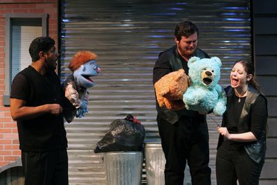 Alfredo Tamayo (Princeton) & Richard "Gibby" Givans and Rebecca Nagle (The Bad Idea B Photo