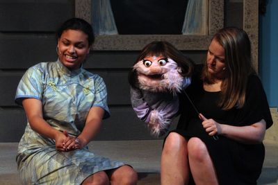 Jasmine Mesre (Christmas Eve) and Kimberly Owen (Kate Monster) Photo