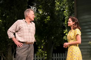 Bill Pullman (Joe Keller) and Jenna Coleman (Ann Deever) Photo