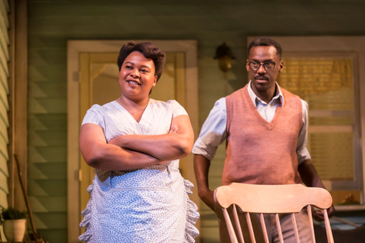 Kayla Meikle (Sue Bayliss) and Sule Rimi (Dr. Jim Bayliss) at 