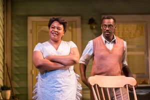 Kayla Meikle (Sue Bayliss) and Sule Rimi (Dr. Jim Bayliss) Photo