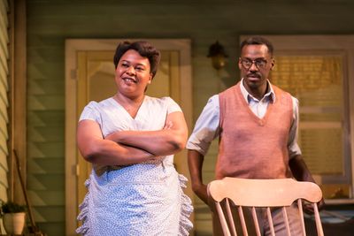 Kayla Meikle (Sue Bayliss) and Sule Rimi (Dr. Jim Bayliss) Photo