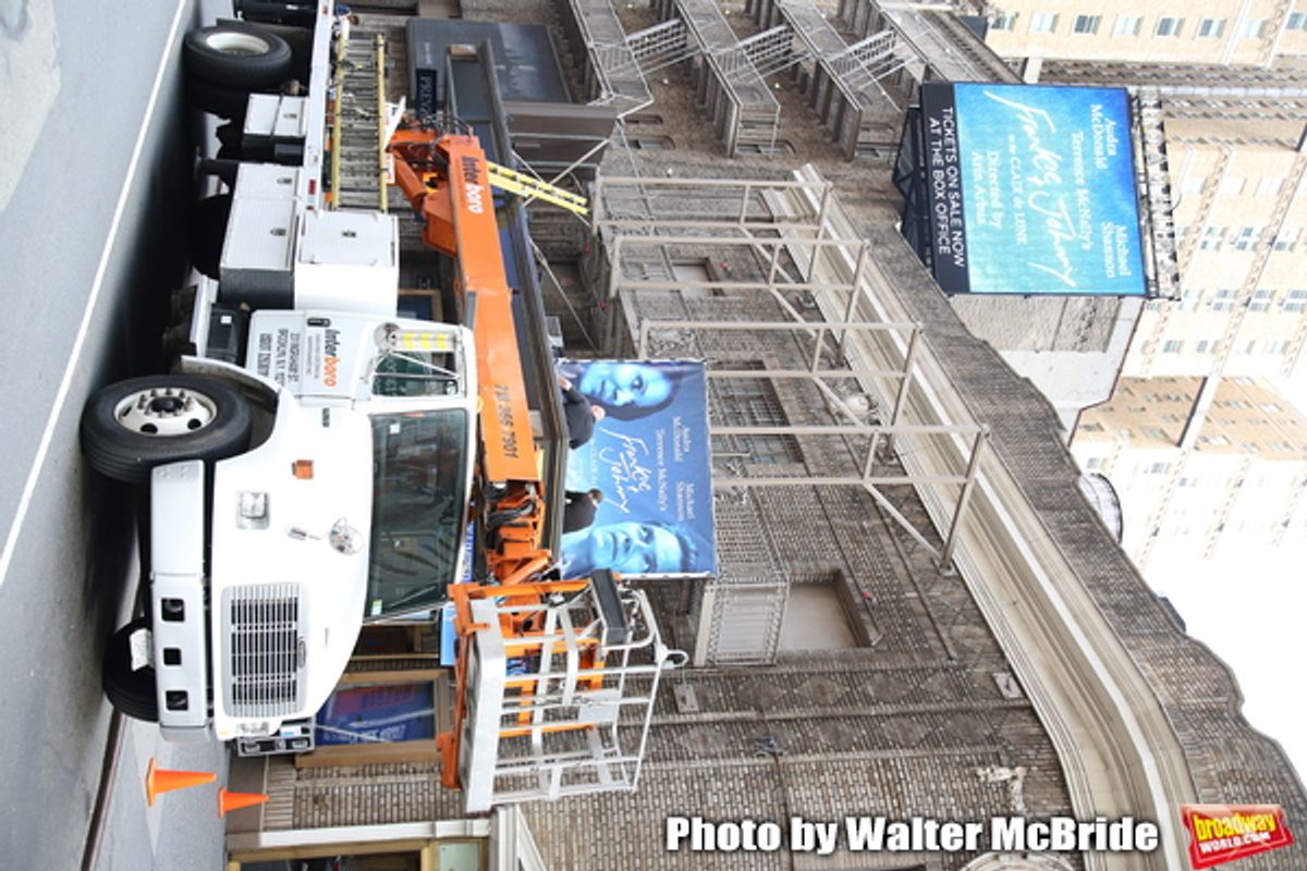 Theatre Marquee unveiling for 'Frankie and Johnny in the Clair de Lune' starring Audra McDonald and Michael Shannon  at the Broadhurst Theatre on April 22, 2019 in New York City. at 