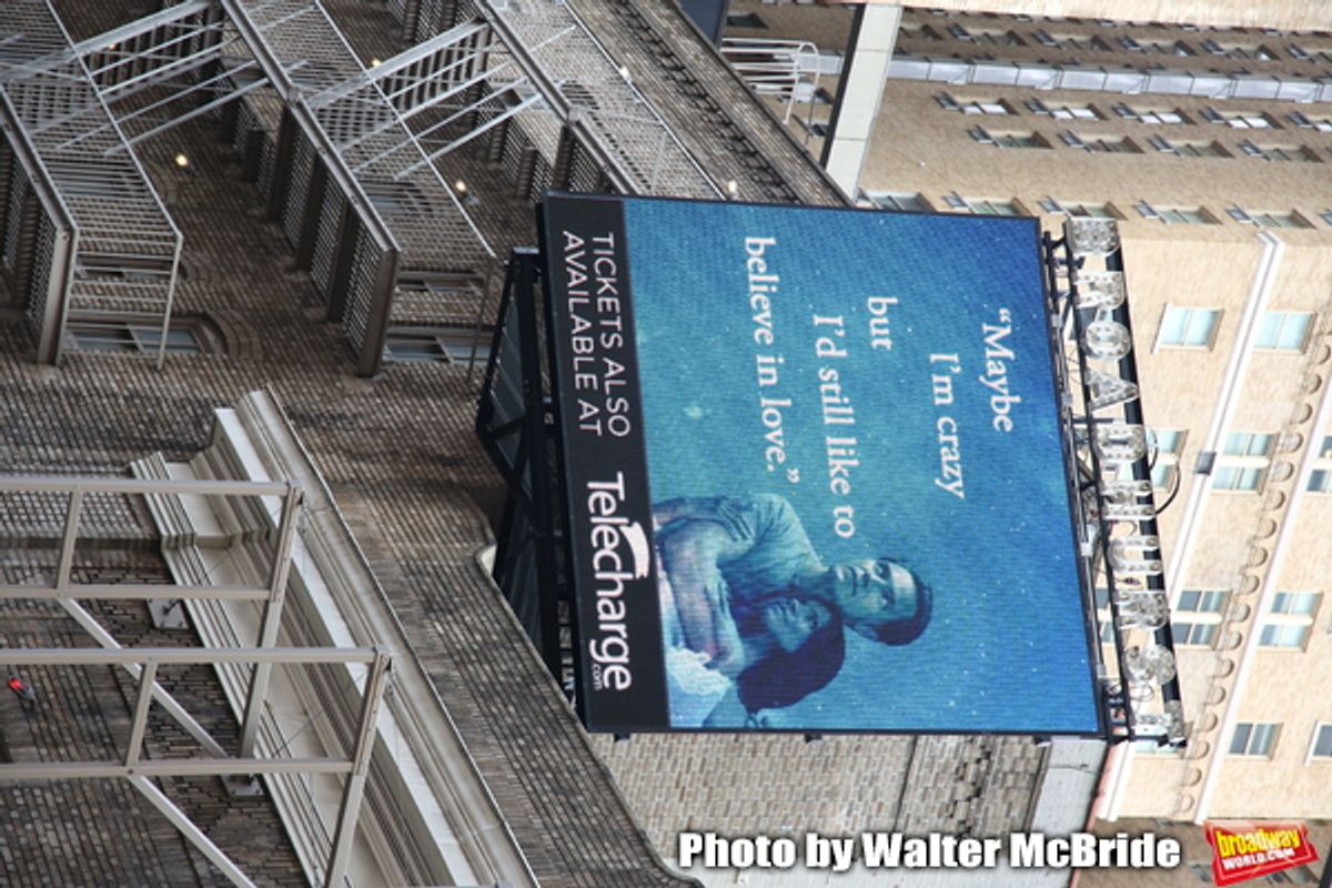 Theatre Marquee unveiling for 'Frankie and Johnny in the Clair de Lune' starring Audra McDonald and Michael Shannon  at the Broadhurst Theatre on April 22, 2019 in New York City. at 