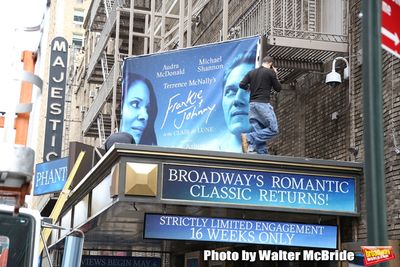 Theatre Marquee unveiling for "Frankie and Johnny in the Clair de Lune" starring Audr Photo