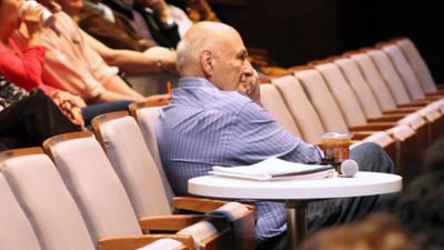 Photo of Michael Kahn (Director) in rehearsal for The Oresteia. Photo