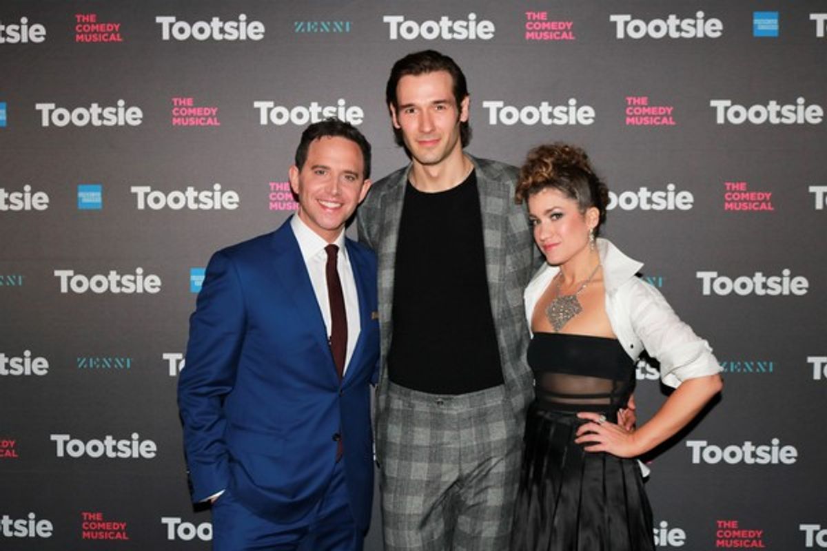 Santino Fontana, John Behlmann and Sarah Stiles at 