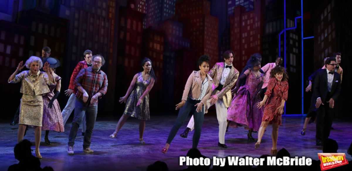 Julie Halston, Andt Grotelueschen, Lilli Cooper, John Behlmann, Sarah Stiles and Reg Rogers with cast at 