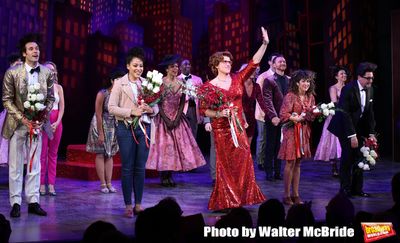 Jpohn Behlmann, Lilli Cooper, Santino Fontana, Sarah Stiles and Reg Rogers with cast Photo
