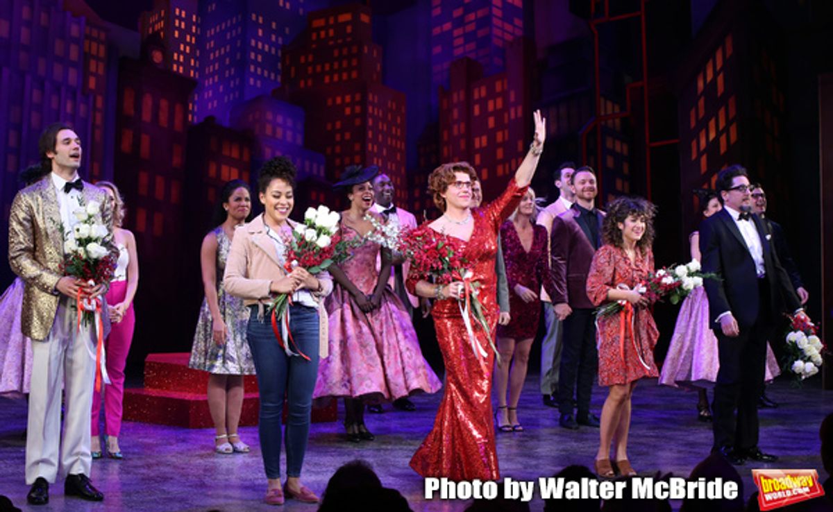 John Behlmann, Lilli Cooper, Santino Fontana, Sarah Stiles, Reg Rogers and cast at 